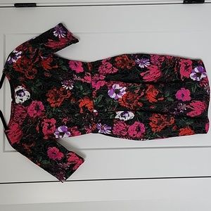 ASOS floral embroidered dress, sz 4 petite.